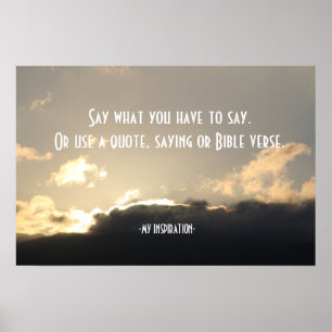 Creëer Your Ewn Mountain Sunset Clouds Poster