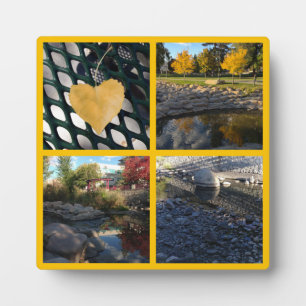 Creëer Your Ewn Photo Collage Gold Fotoplaat