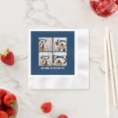 Creëer Your Ewn Photo Collage Navy 4 Afbeeldingen Servetten (Insitu)