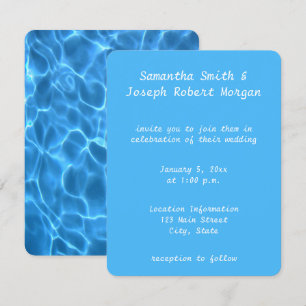 Creëer Your Ewn Swimming Pool Photo Wedding Kaart