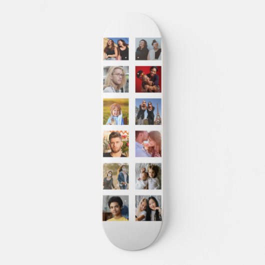 Creëer Your Ewn Trendy 12 Square Photo Skateboard (Voorkant)