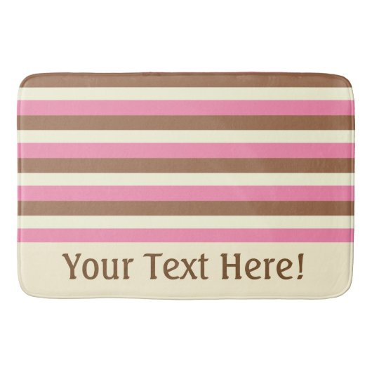 Creëer Your Ewn - Whimsical Neapolitan Stripes Badmat (Voorkant)