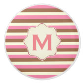 Creëer Your Ewn - Whimsical Neapolitan Stripes Keramische Knop (Voorkant)