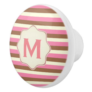 Creëer Your Ewn - Whimsical Neapolitan Stripes Keramische Knop