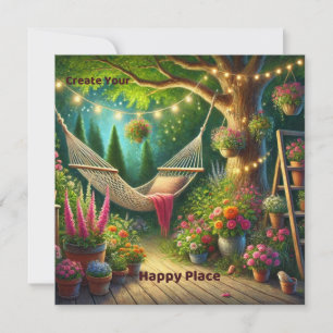 Creëer Your Happy Place Platte Kaart