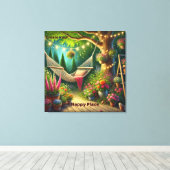 Creëer Your Happy Place - rustige Natuur Canvas Afdruk (Insitu (Houten vloer))