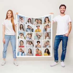 Creëer Your Own 20 Photo Collage Fleece Deken