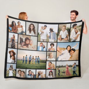 Creëer Your Own 20 Photo Collage Fleece Deken