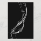 Creëer Your Own - B&W Snowflakes Ribbon Drink Menu (Achterkant)