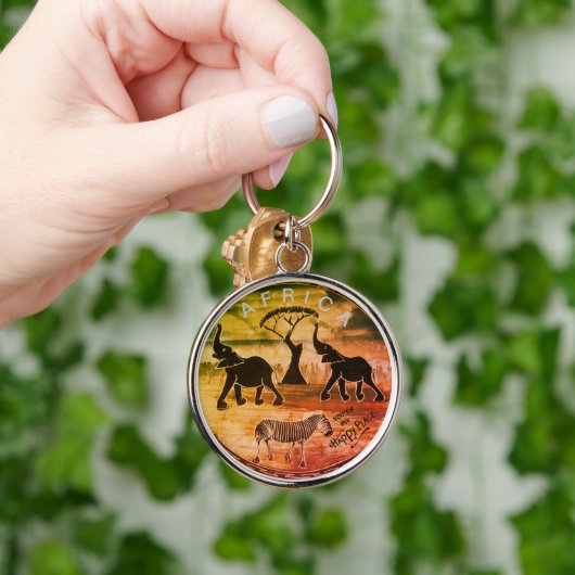 Creëer Your Own Beauful Kenya Wild Animal Safari Sleutelhanger (Hand)