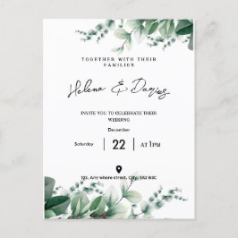 Creëer Your Own beroemd gemaakt door Go Green Aankondigingskaart