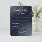 Creëer Your Own beroemd gemaakt door Spiral Starry RSVP Kaartje (Staand voorkant)