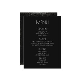 Creëer Your Own - Black Speckled Back Menu