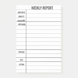 Creëer Your Own Business Weekly verslag Post-it® Notes