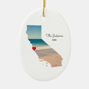 Creëer Your Own California Vacation Photo Keramisch Ornament