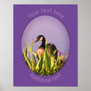 Creëer Your Own Canada Goose Irises Natuur Art Poster