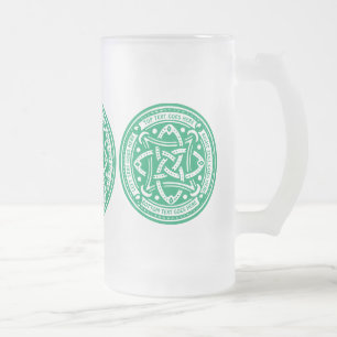 Creëer Your Own Celtic Knot Shamrock Green Irish Matglas Bierpul