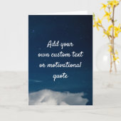 Creëer Your Own Custom Quote - Night Sky & Clouds Kaart (Gele Bloem)