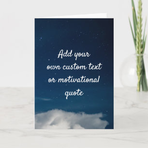 Creëer Your Own Custom Quote - Night Sky & Clouds Kaart