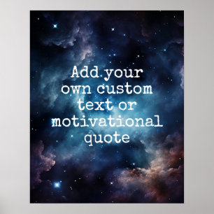 Creëer Your Own Custom Quote Poster - Galaxy Stars