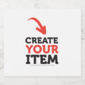 CREËER-YOUR-OWN DIY Custom Upload uw ontwerp Sparkling Wijnetiket (Enkel label)