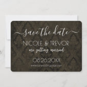 Creëer Your Own - Donkergotische Damask Save The Date (Voorkant)