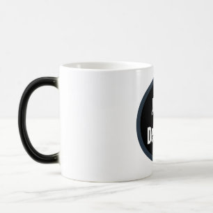 Creëer Your Own donkergrijs blauw gepersonaliseerd Magische Mok