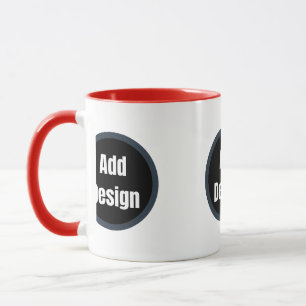 Creëer Your Own donkergrijs blauw gepersonaliseerd Mok