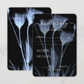 Creëer Your Own - Drie röntgenbloemen RSVP Kaartje (Voorkant / Achterkant)