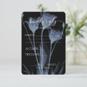 Creëer Your Own - Drie röntgenbloemen RSVP Kaartje (Staand voorkant)