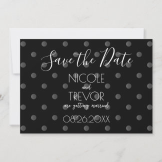 Creëer Your Own - Eenvoudige Retro Polkadots Save The Date