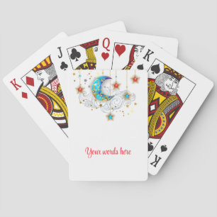 Creëer Your Own Elegant Moon and Stars Pokerkaarten