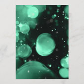 Creëer Your Own - Emerald Green Bokeh Menu (Achterkant)