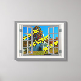 Creëer Your Own 🌿 Fake Window Uitzicht Canvas Afdruk