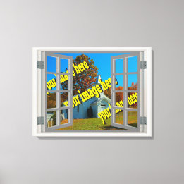 Creëer Your Own 🌿 Fake Window Uitzicht Canvas Afdruk