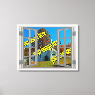 Creëer Your Own 🌿 Fake Window Uitzicht Canvas Afdruk