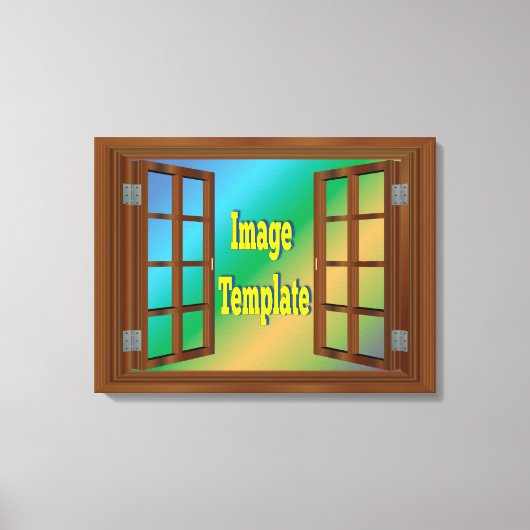 Creëer Your Own 🌿 Fake Window Uitzicht Canvas Afdruk (Voorkant)