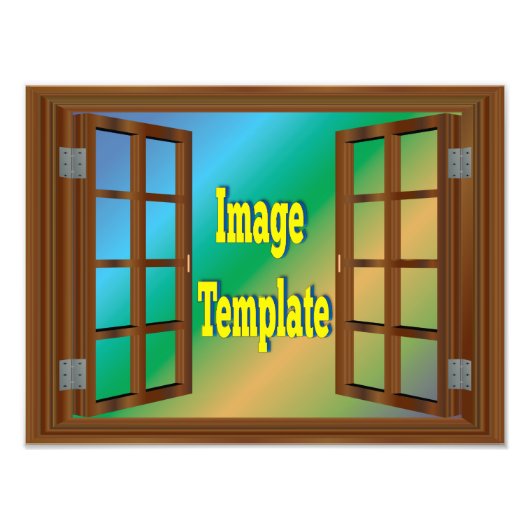 Creëer Your Own 🌿 Fake Window Uitzicht Foto Afdruk (Voorkant)