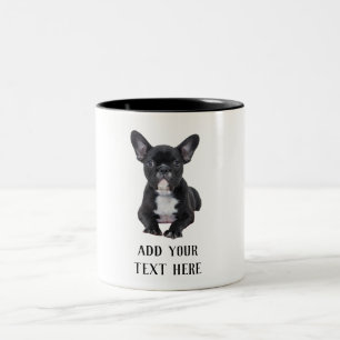 Creëer Your Own French Bulldog Tweekleurige Koffiemok