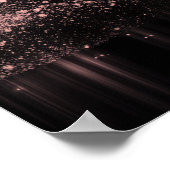 Creëer Your Own - glitter lint rood Poster (Hoek)