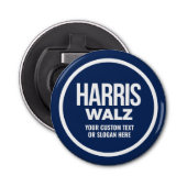 Creëer Your Own Harris Walz 2024 Button Flesopener (Voorkant)