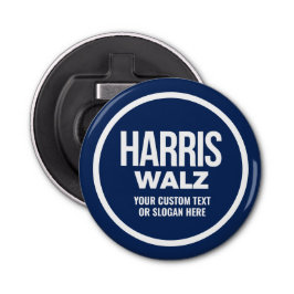 Creëer Your Own Harris Walz 2024 Button Flesopener