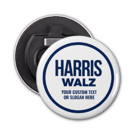 Creëer Your Own Harris Walz 2024 Button Flesopener