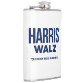 Creëer Your Own Harris Walz 2024 Heupfles (Rechts)