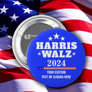 Creëer Your Own Harris Walz 2024 Ronde Button 5,7 Cm