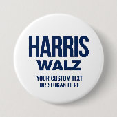 Creëer Your Own Harris Walz 2024 Ronde Button 7,6 Cm (Voorkant)