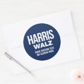Creëer Your Own Harris Walz 2024 Ronde Sticker (Envelop)