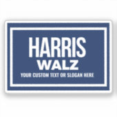 Creëer Your Own Harris Walz 2024 Sticker (Voorkant)
