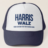 Creëer Your Own Harris Walz 2024 Trucker Pet (Voorkant)