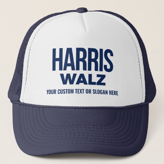 Creëer Your Own Harris Walz 2024 Trucker Pet (Voorkant)